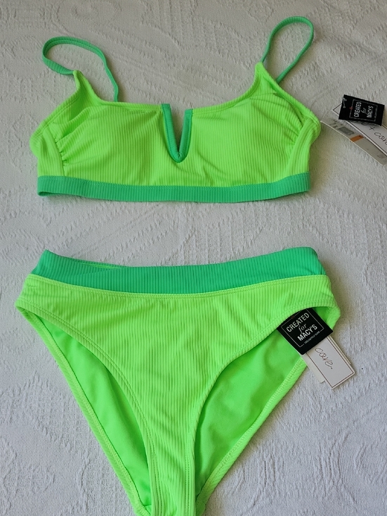 Other - Salt + Cove Juniors 2-Piece V-Wire Bralette Bikini Swimsuit Set, Green, Small